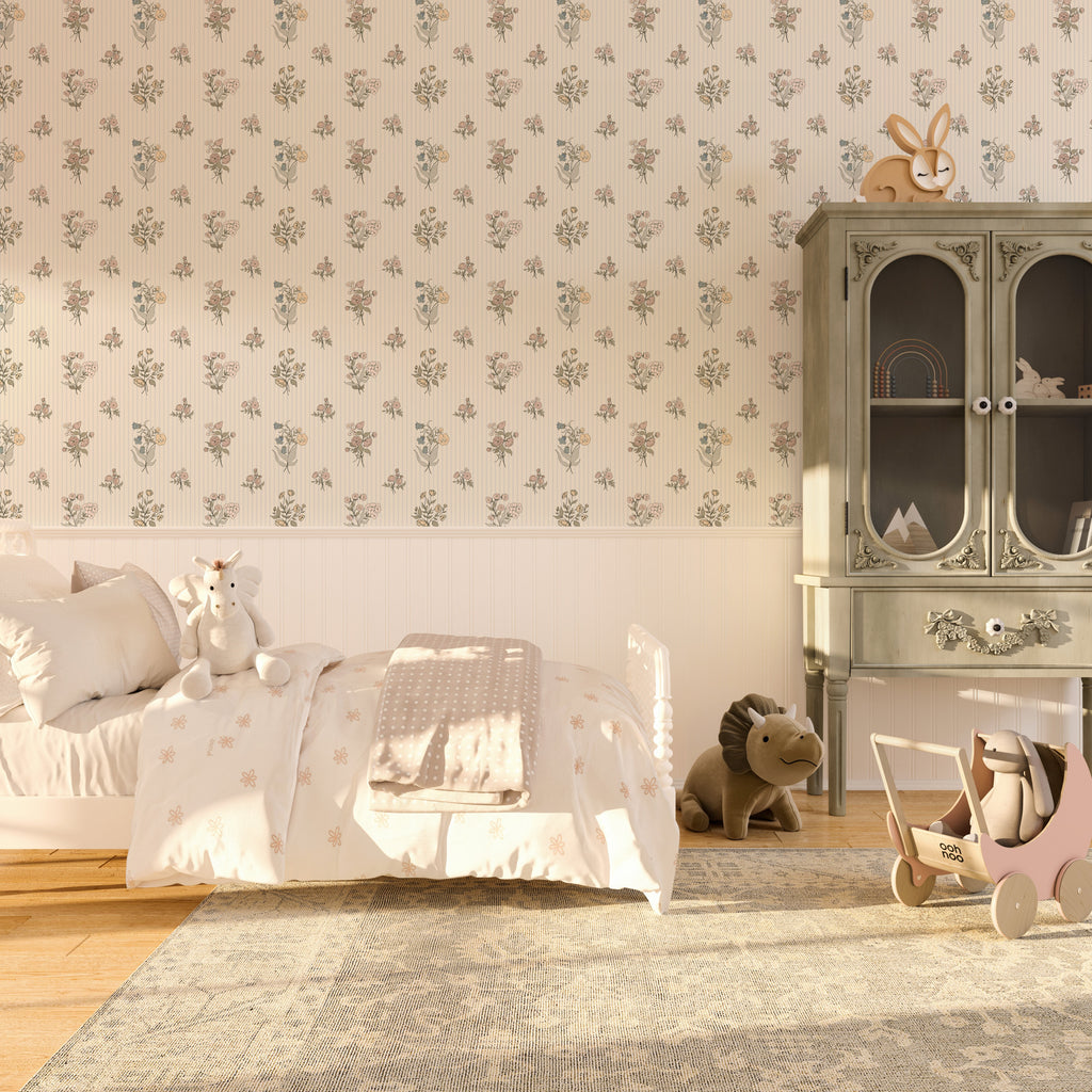 Cosie Floral Wallpaper: Vintage-Inspired Cottagecore Decor
