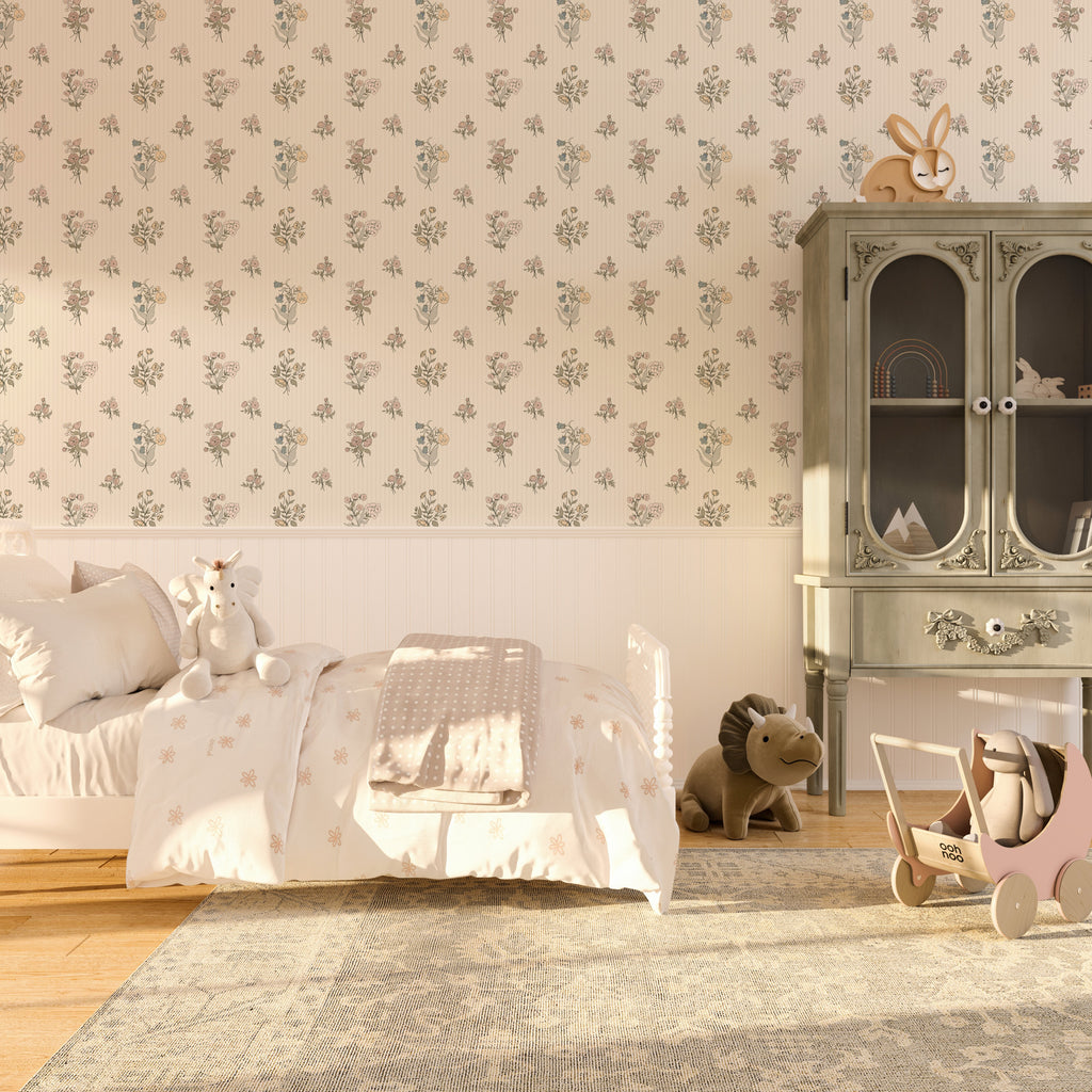 Cosie Floral Wallpaper: Vintage-Inspired Cottagecore Decor