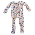 Maggie Floral Bamboo Ruffle Convertible Footie
