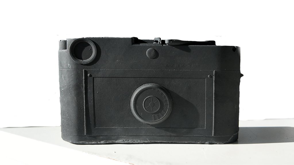 Concrete Analog Camera Sculpture Modern Minimalist Desk Decor