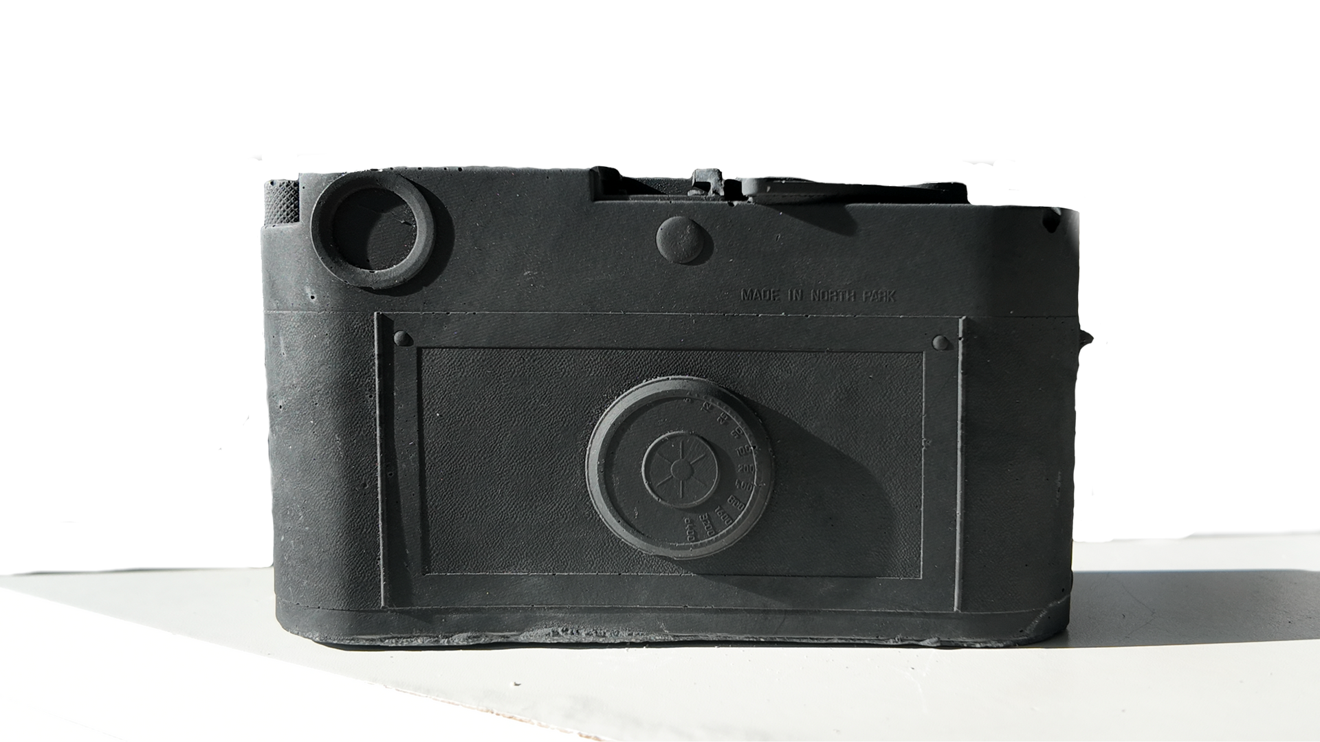 Concrete Analog Camera Sculpture Modern Minimalist Desk Decor