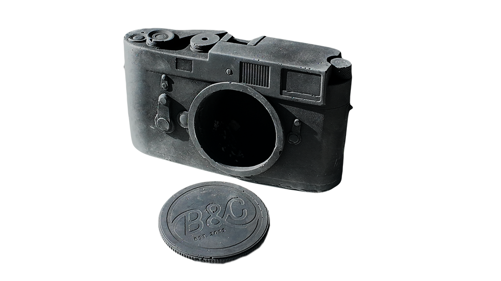 Concrete Analog Camera Sculpture Modern Minimalist Desk Decor