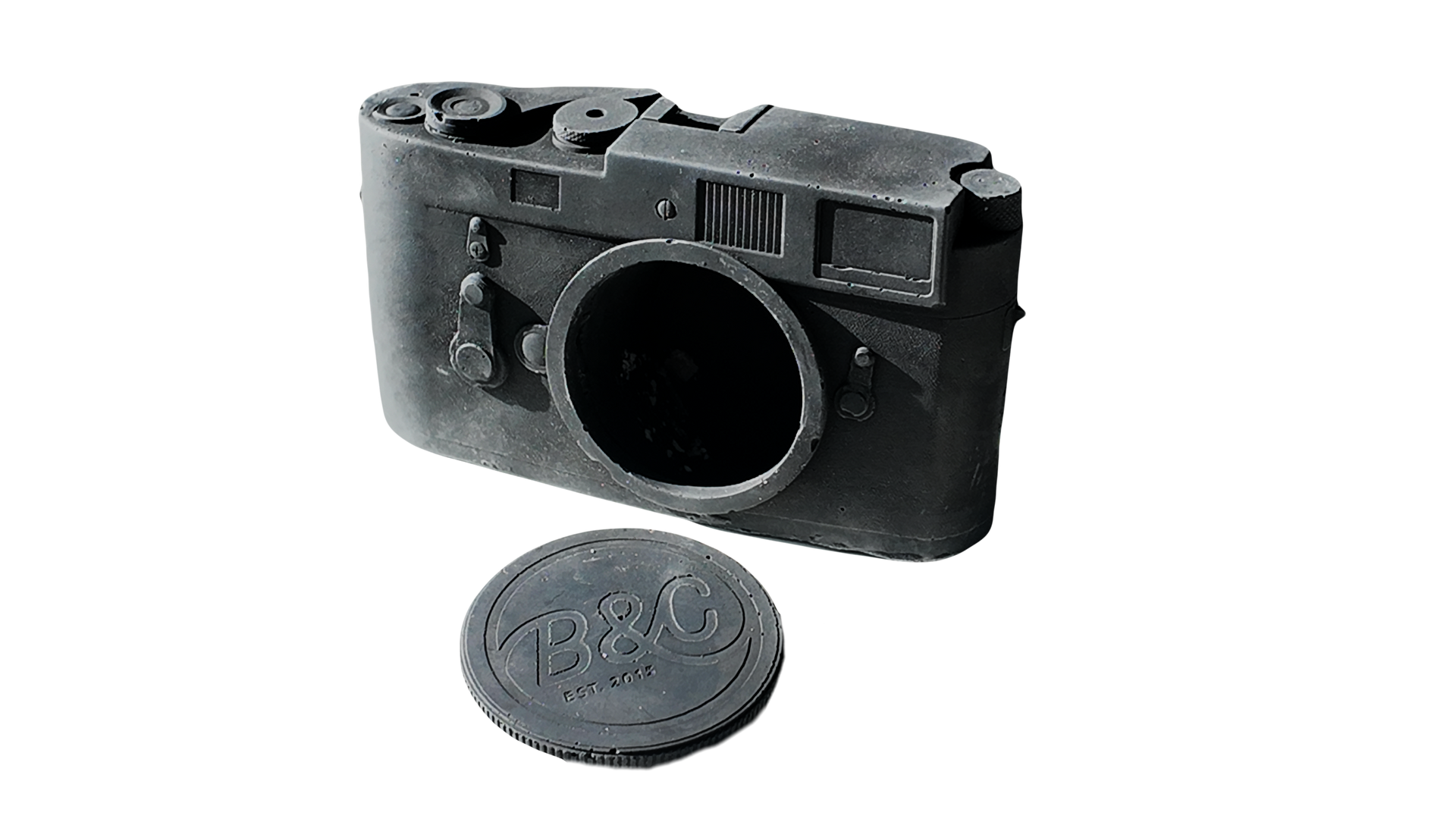 Concrete Analog Camera Sculpture Modern Minimalist Desk Decor