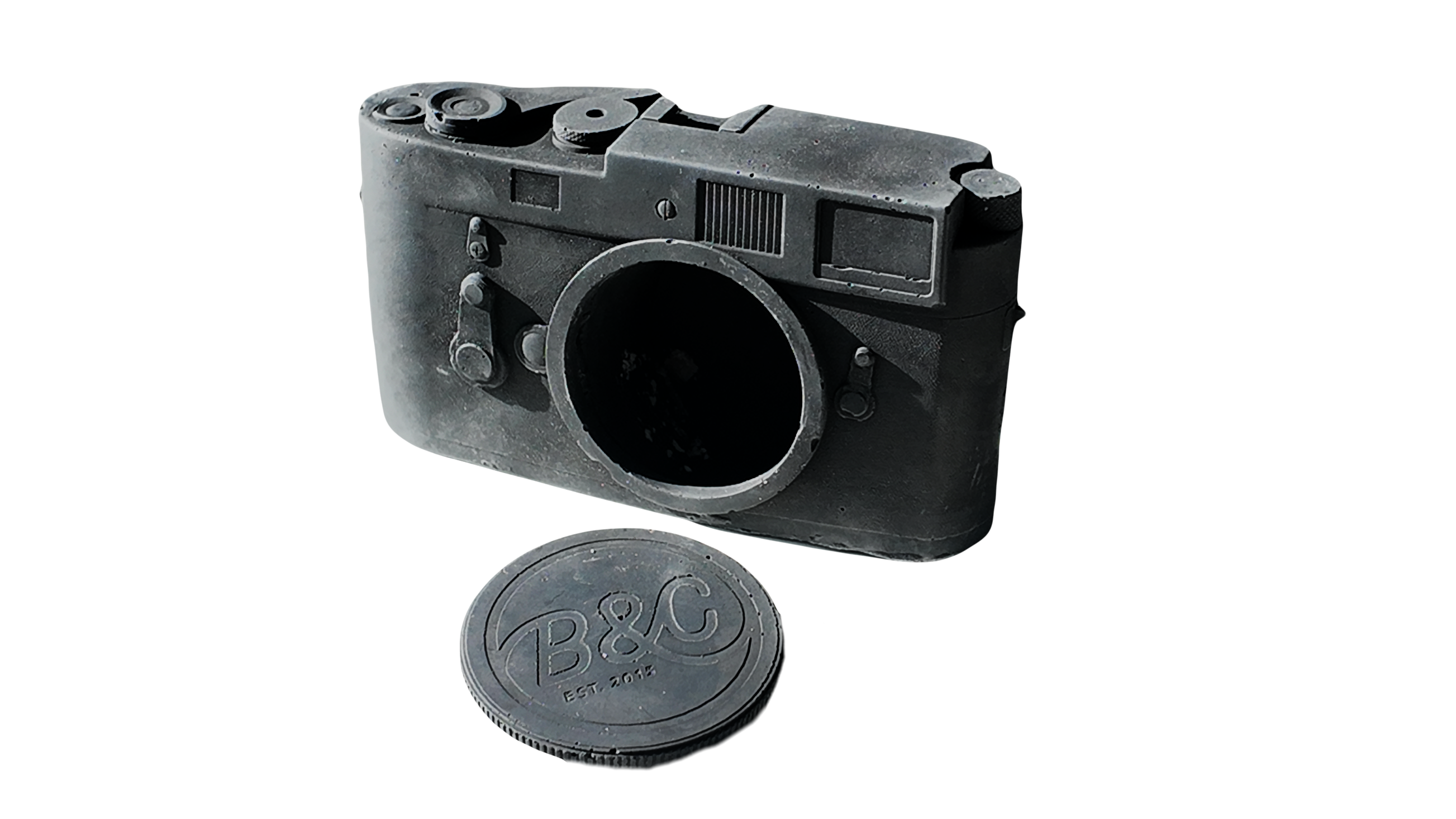 Concrete Analog Camera Sculpture Modern Minimalist Desk Decor