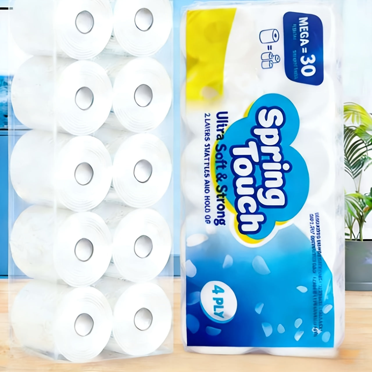 4-Ply Ultra Soft Toilet Paper - Strong Lint-Free Bath Tissue