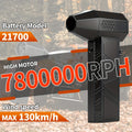 Minimalist black cordless 130,000 RPM electric air duster for electronics cleaning