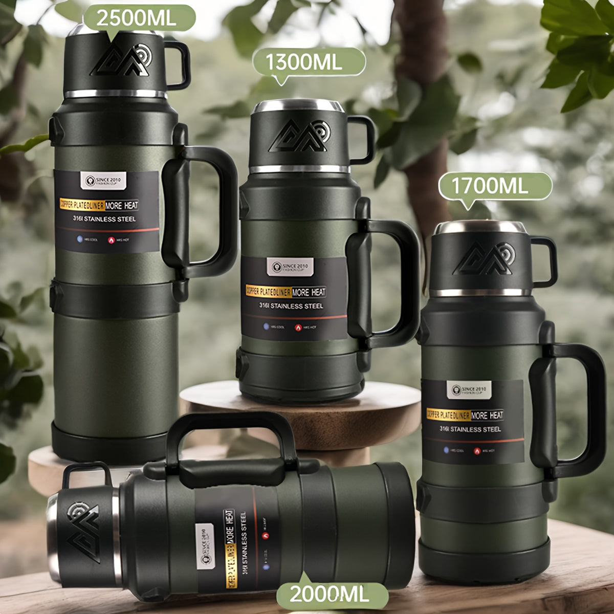 Insulated Stainless Steel Water Bottle with Handle and Tea Infuser