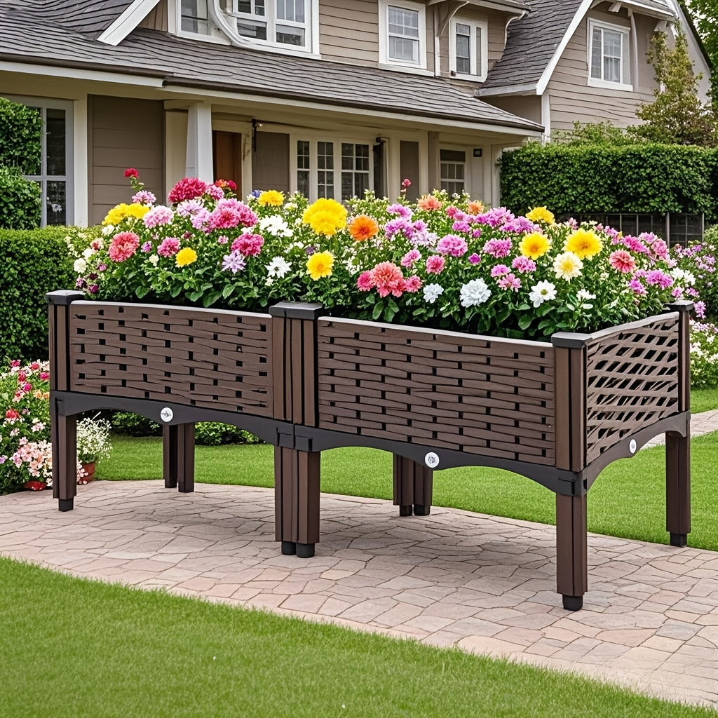 Raised Garden Bed Planter Box for Balcony Patio Vegetable Plants