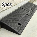 Set of two heavy-duty portable non-slip curb ramps for driveway and wheelchair access
