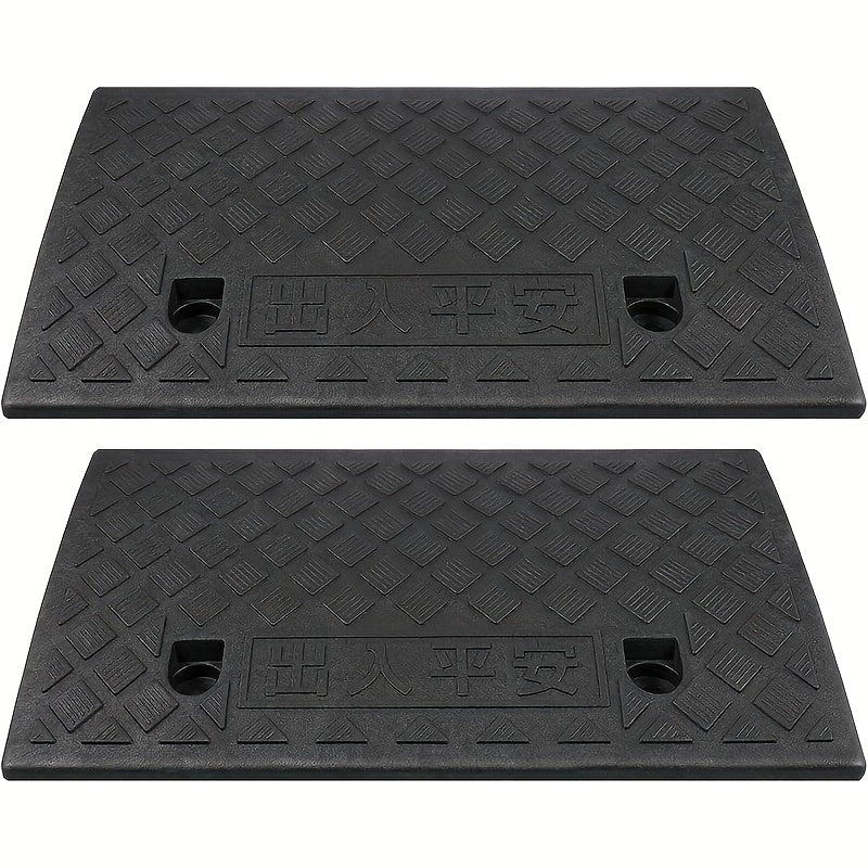 2PCS Heavy Duty Curb Ramp Portable Non-Slip Driveway Wheelchair Ramp