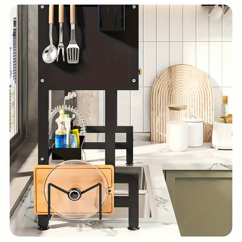Modern Over-Sink Dish Drying Rack with Dustproof Clamshell Door