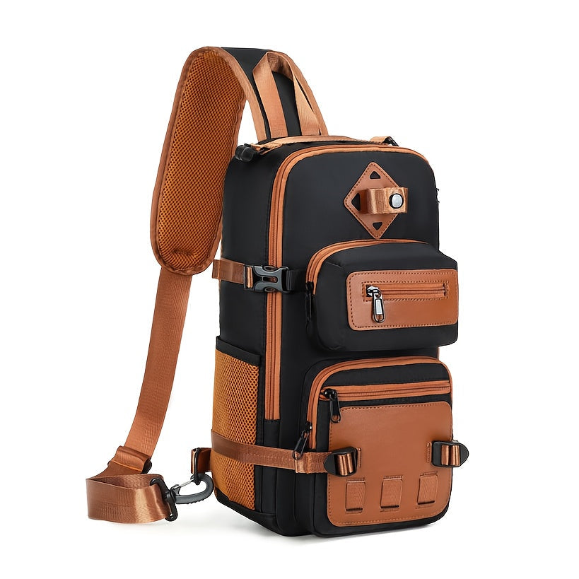 Anti-Theft Sling Bag Crossbody Chest Backpack with USB Waterproof