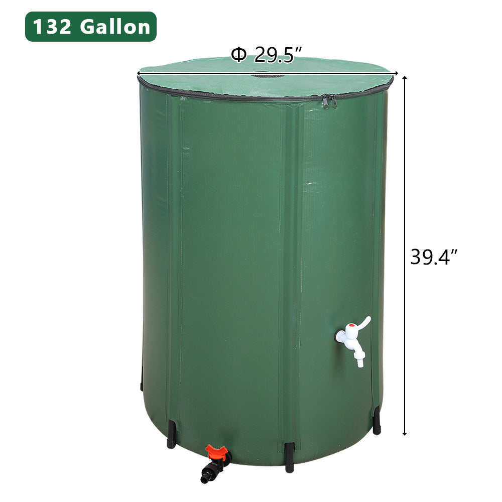 Collapsible Rain Barrel 50-200 Gallon Water Collection Tank