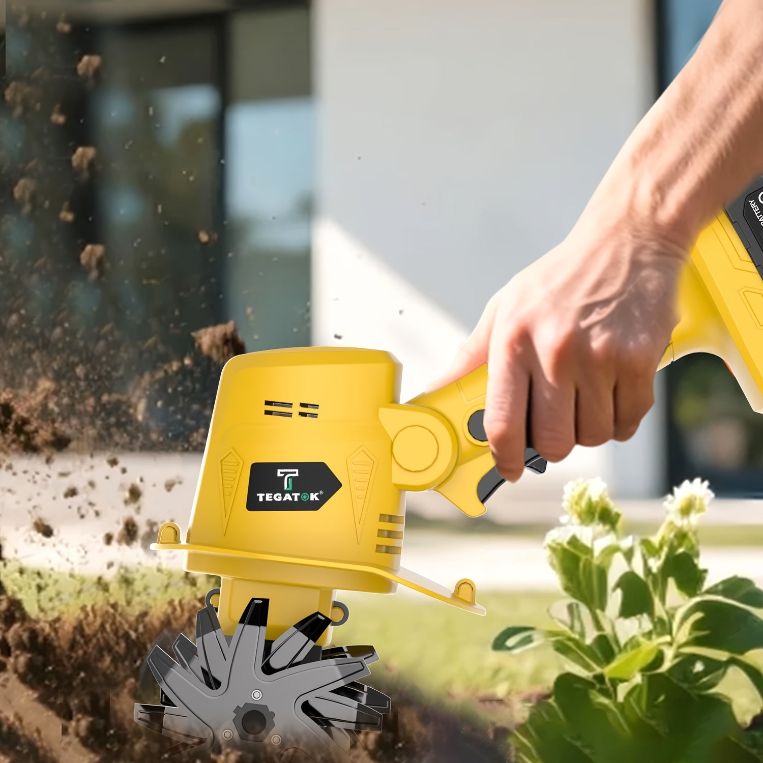 20V Cordless Garden Tiller and Cultivator for Soil Aeration