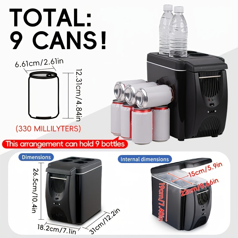 6L Portable Car Refrigerator Cooler & Warmer Mini Fridge Travel