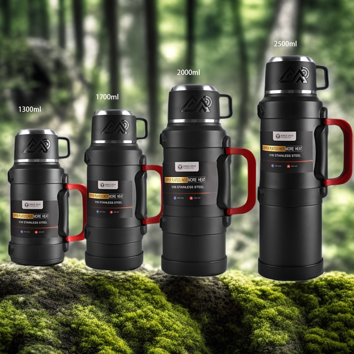 Insulated Stainless Steel Water Bottle with Handle and Tea Infuser