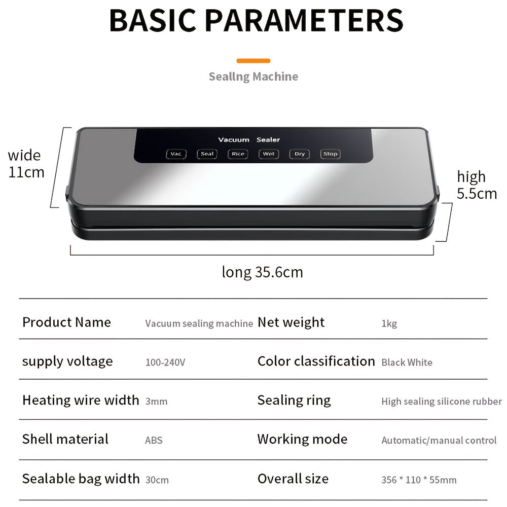 Automatic Food Vacuum Sealer Machine with 50 Bags