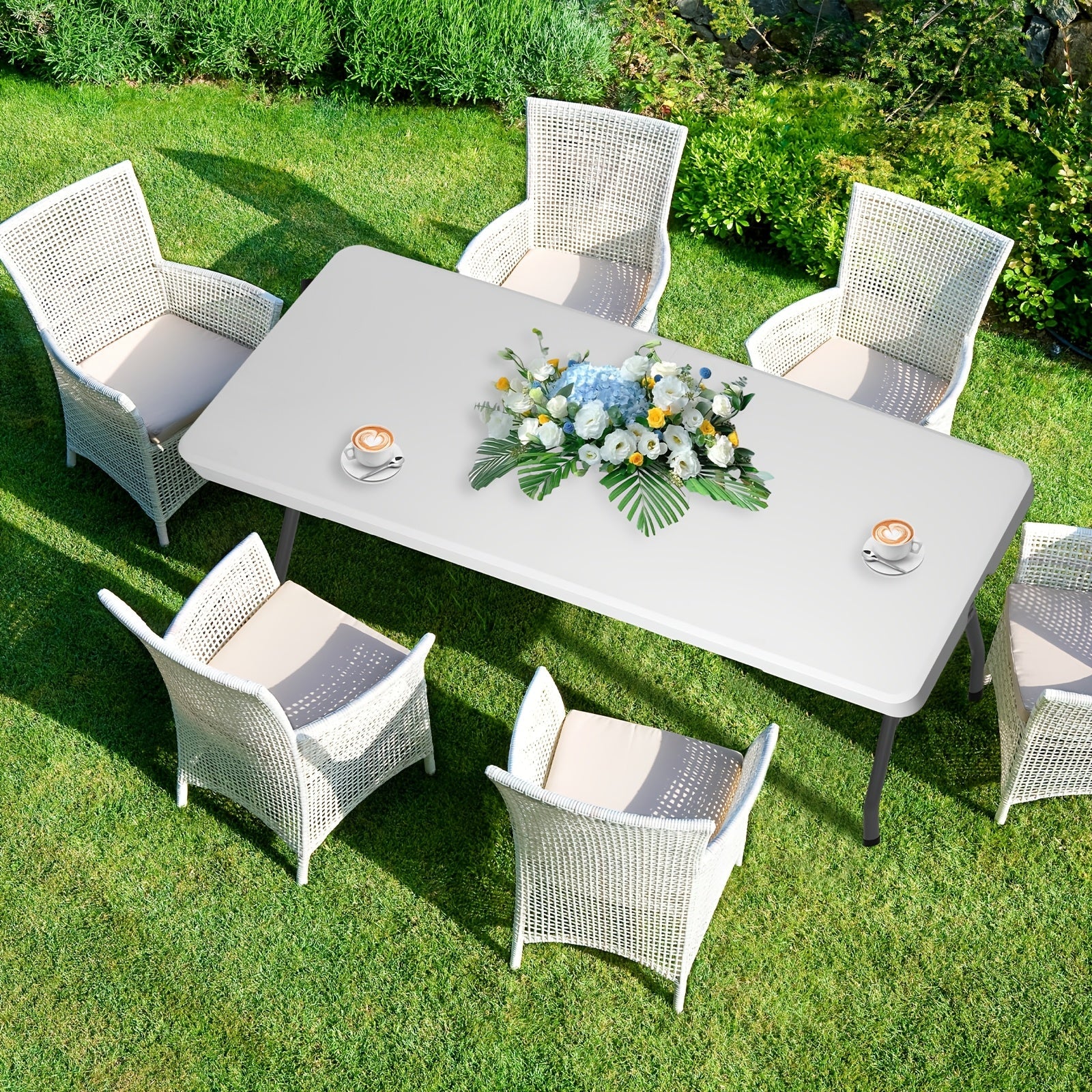 Portable Folding Table 4ft and 6ft Utility Table for Dining