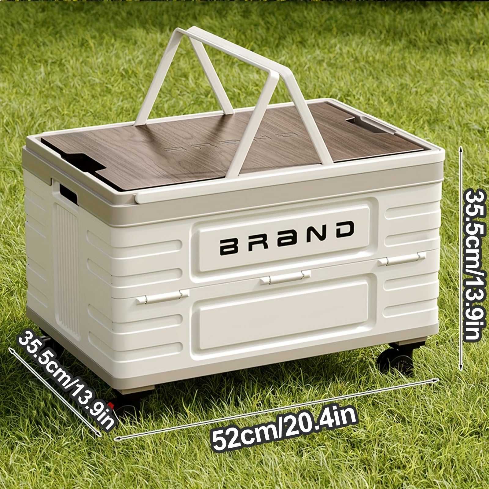 Foldable Storage Box with Wheels and Lid - Portable Organizer