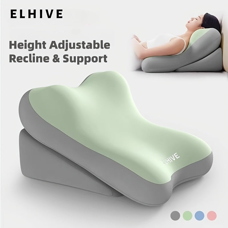 Adjustable Memory Foam Bed Wedge Pillow for Back and Reading Support