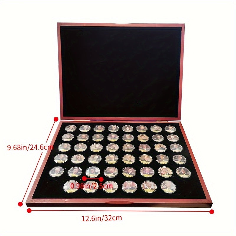 46pc Replica US Commemorative Coin Set in Decorative Display Case