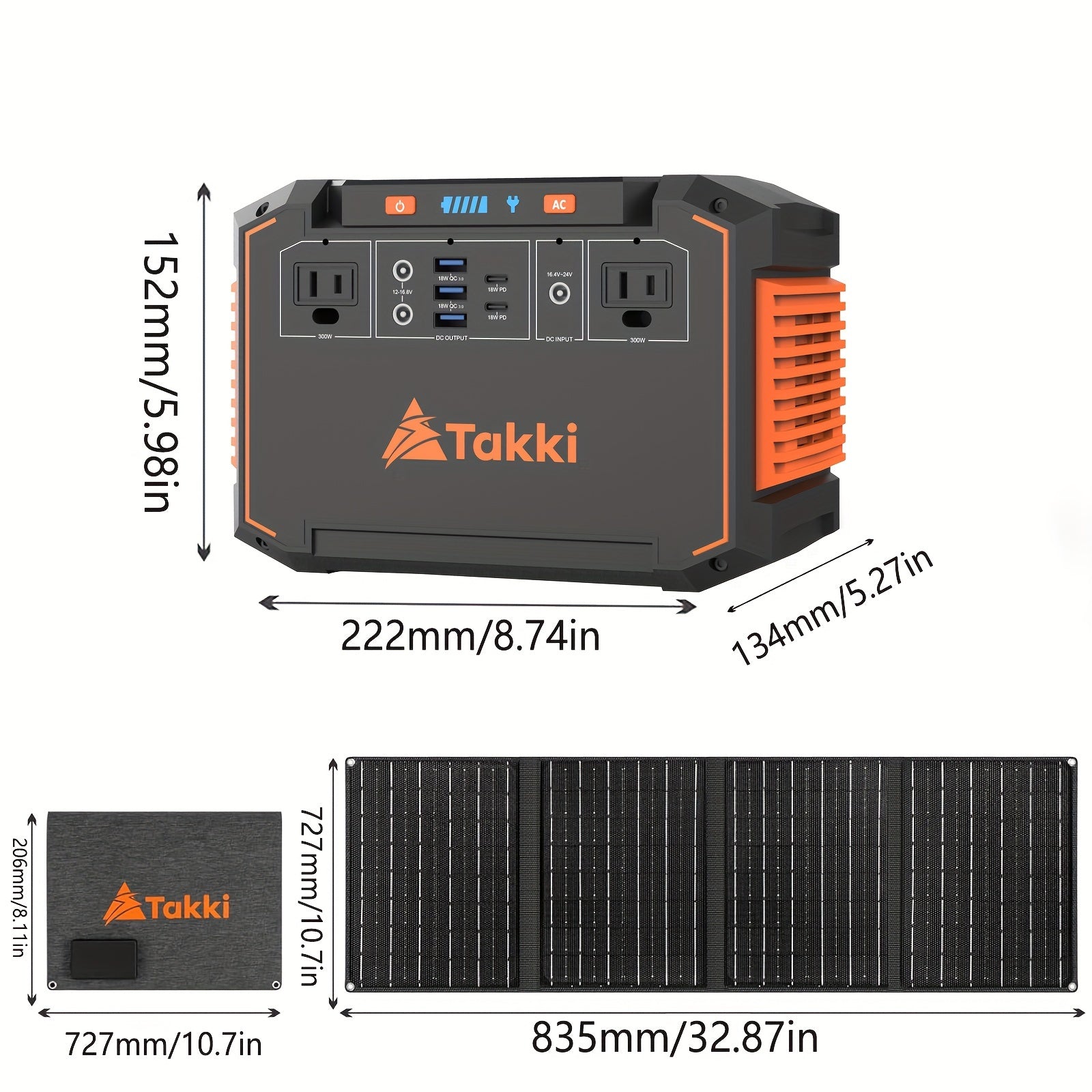 300W Portable Power Station with Solar Panel for Camping & Emergency