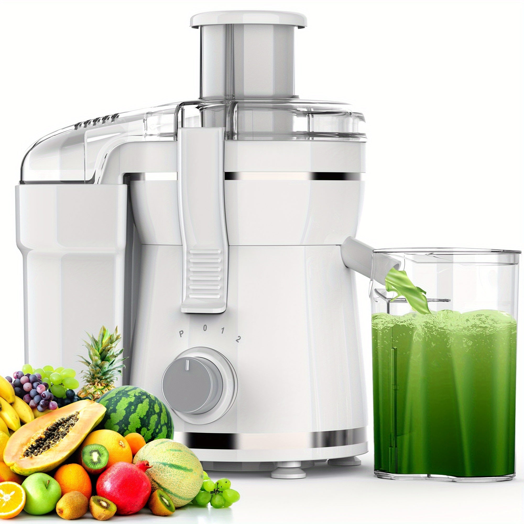 500W Centrifugal Juicer Machine, 3-Speed Fruit & Vegetable Extractor