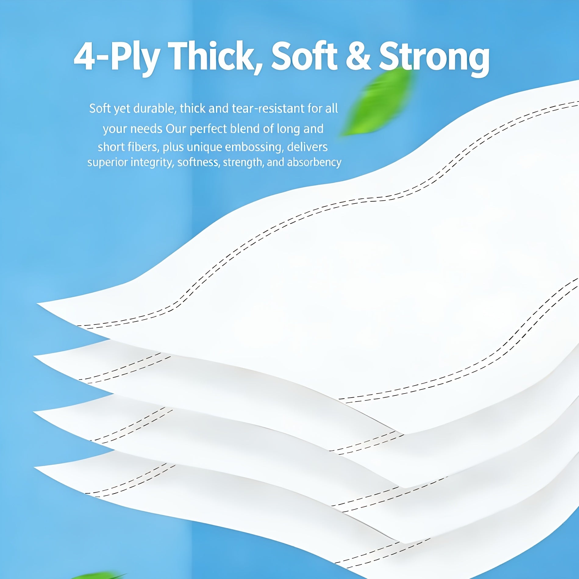 4-Ply Ultra Soft Toilet Paper - Strong Lint-Free Bath Tissue
