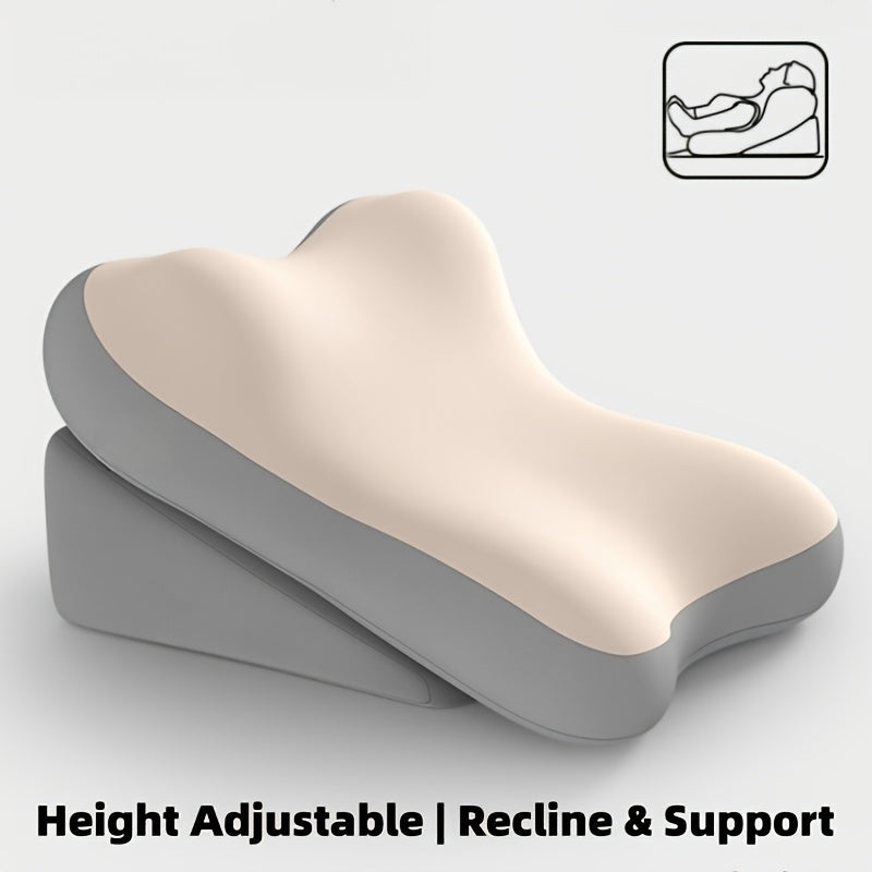 Adjustable Memory Foam Bed Wedge Pillow for Back and Reading Support