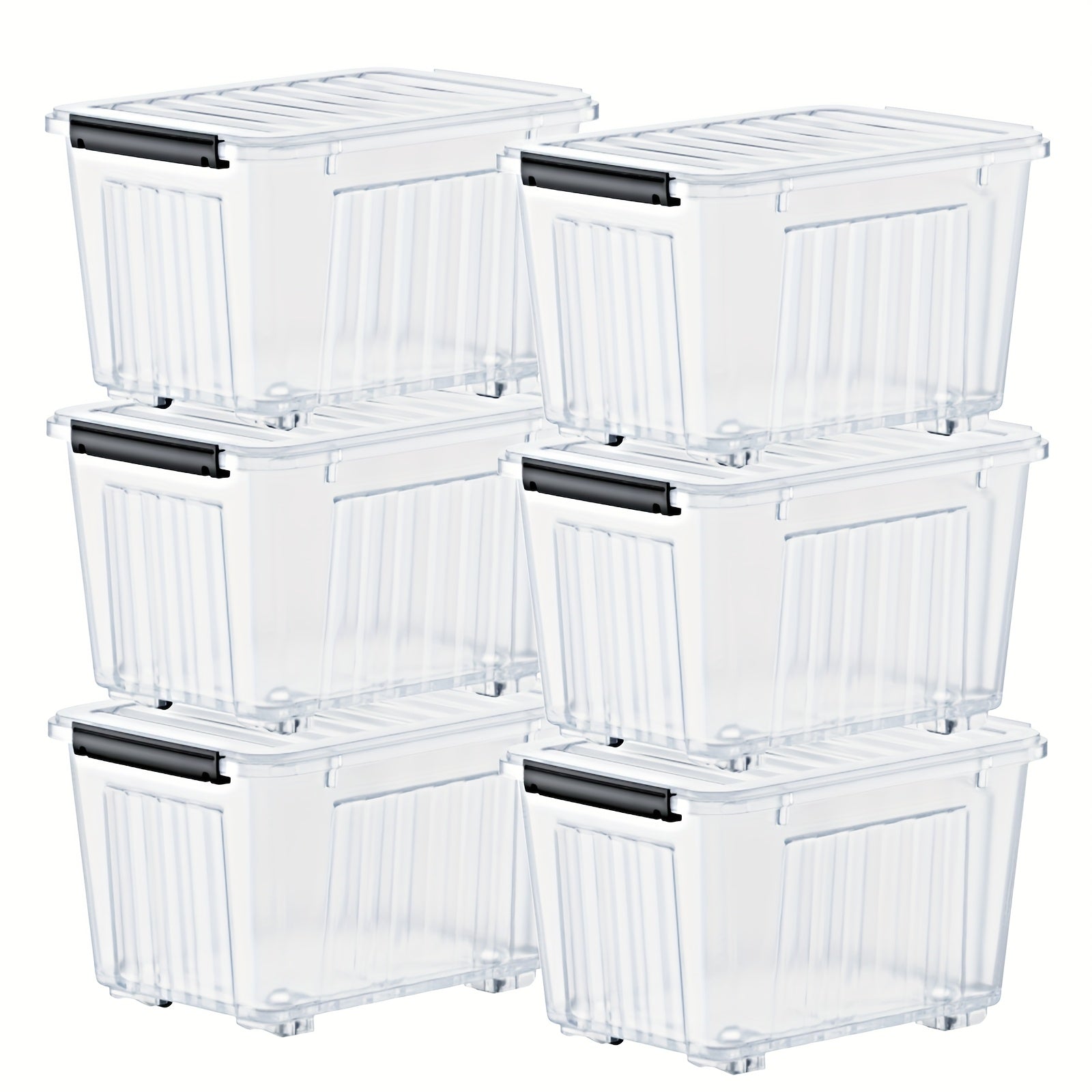 Heavy Duty 72/97QT Stackable Storage Box with Wheels & Lid