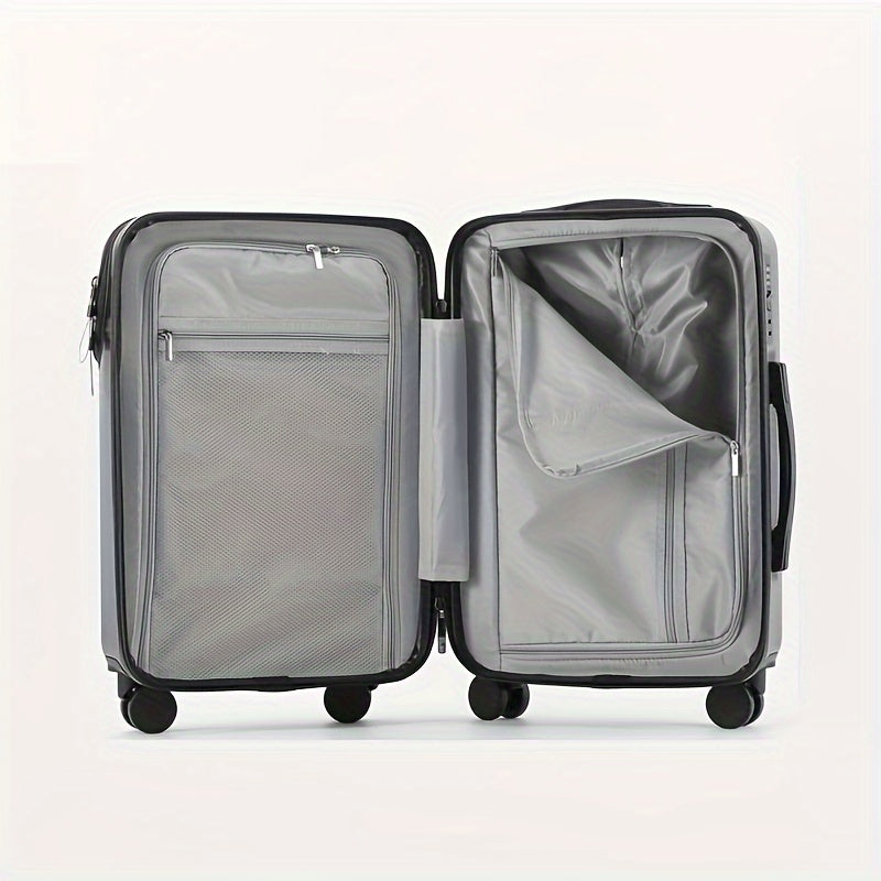 Modern Hard Shell Carry-On Suitcase with Laptop Pocket & TSA Lock