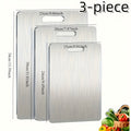 3-Piece Stainless Steel Cutting Board Set - Modern Kitchen Essentials