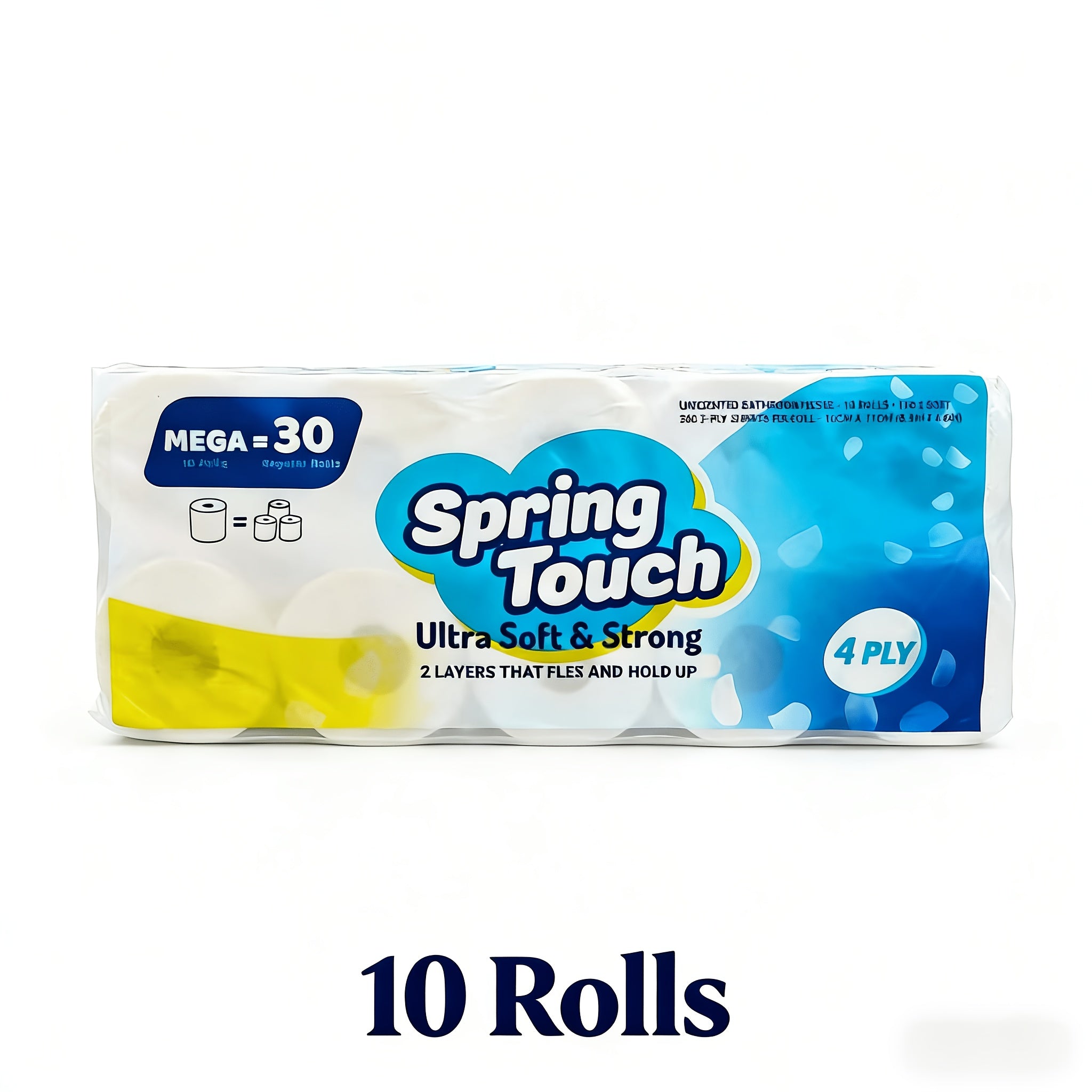 4-Ply Ultra Soft Toilet Paper - Strong Lint-Free Bath Tissue