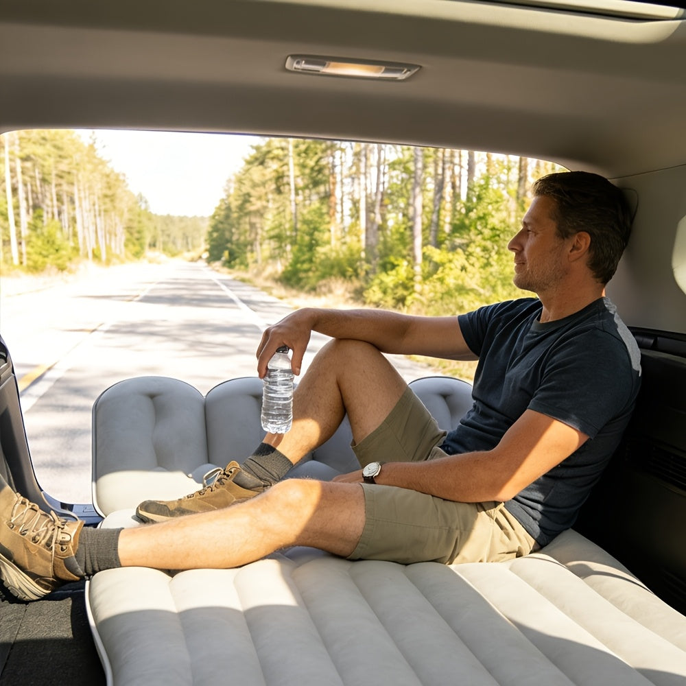 Inflatable Car Back Seat Mattress for SUV Travel with Pump & Pillows