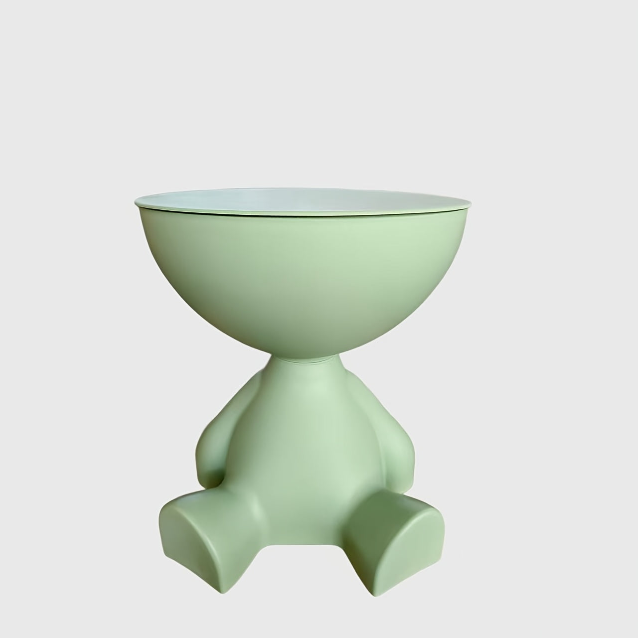 Modern Bear Side Table with Storage, Whimsical Animal Nightstand