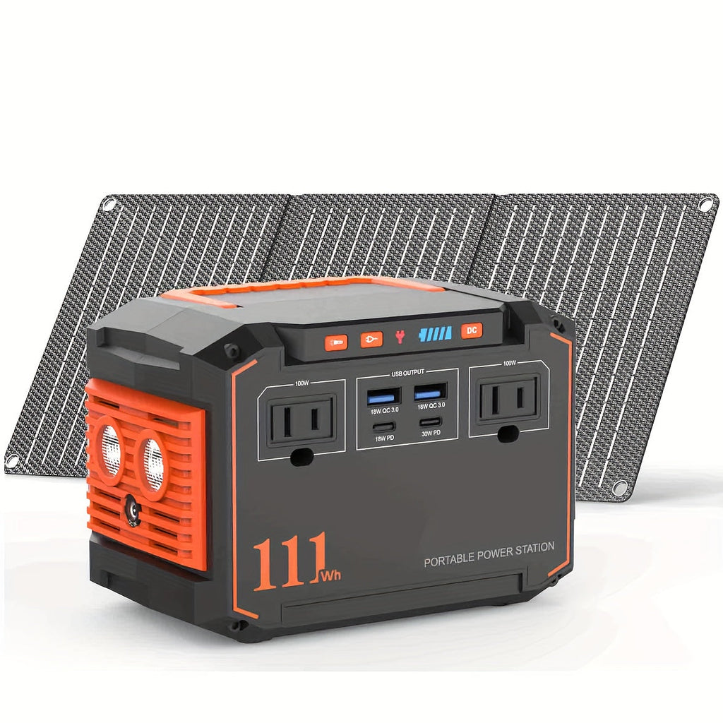 300W Portable Power Station with Solar Panel for Camping & Emergency