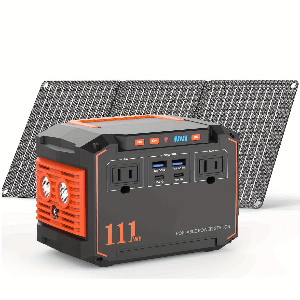 300W Portable Power Station with Solar Panel for Camping & Emergency