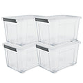 Heavy Duty 72/97QT Stackable Storage Box with Wheels & Lid