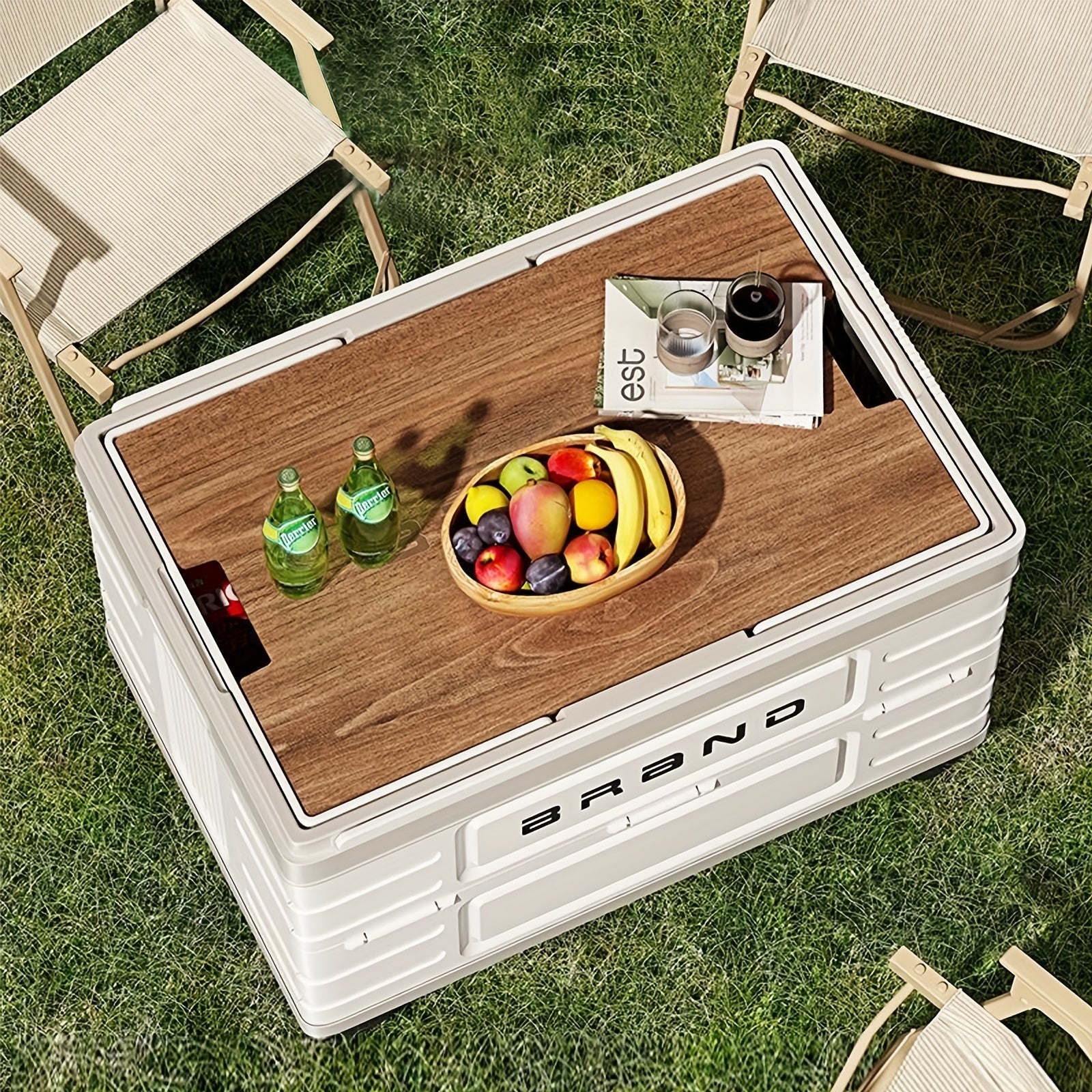 Foldable Storage Box with Wheels and Lid - Portable Organizer