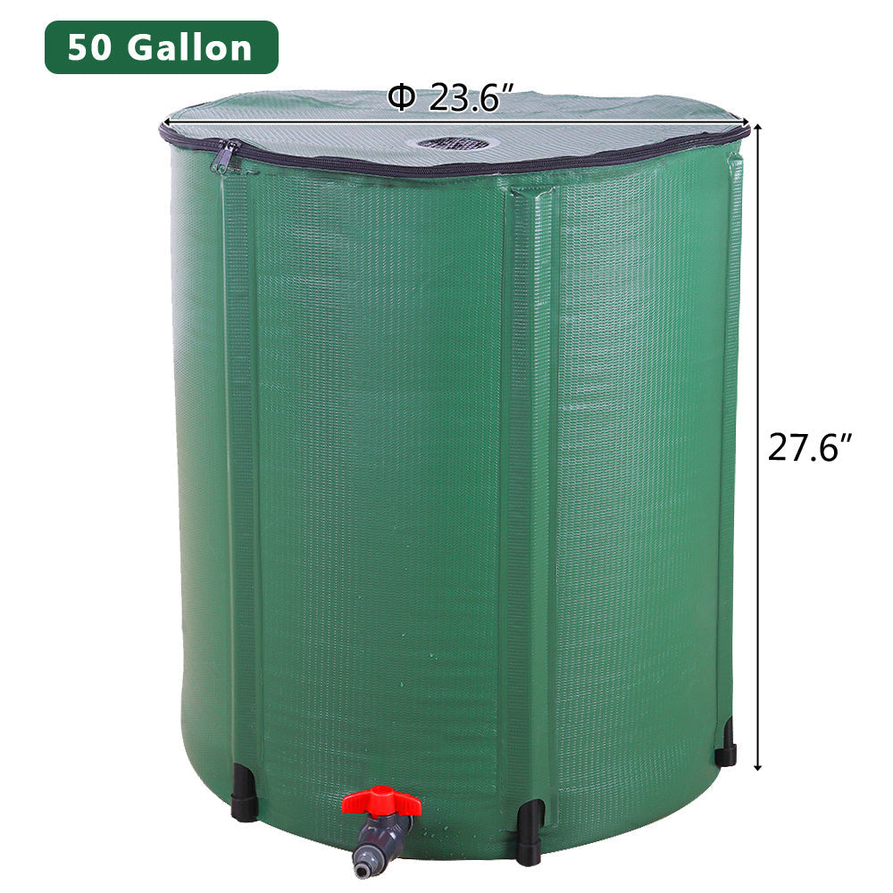 Collapsible Rain Barrel 50-200 Gallon Water Collection Tank