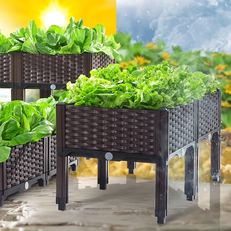 Raised Garden Bed Planter Box for Balcony Patio Vegetable Plants