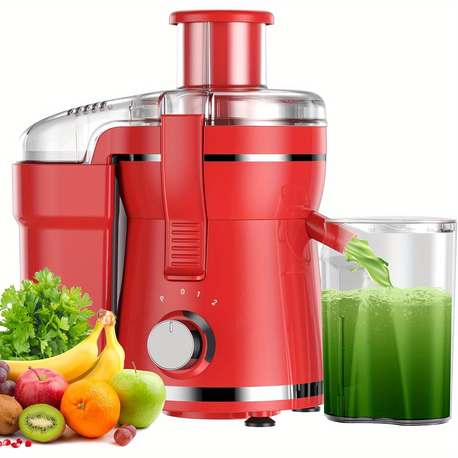 500W Centrifugal Juicer Machine, 3-Speed Fruit & Vegetable Extractor