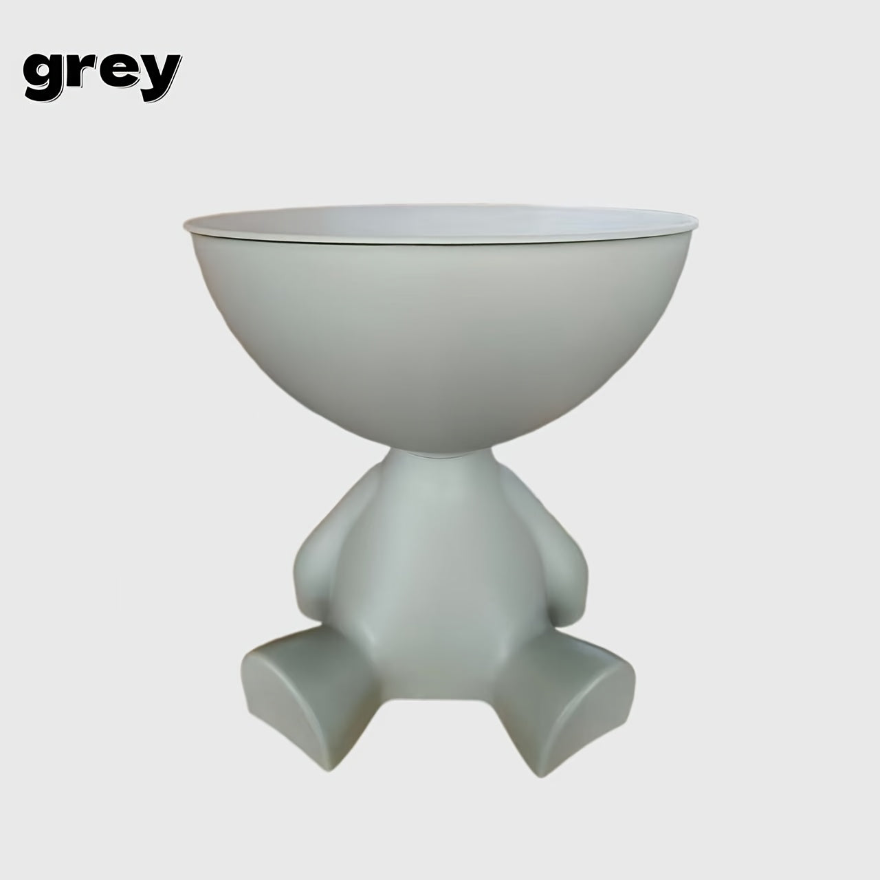Modern Bear Side Table with Storage, Whimsical Animal Nightstand