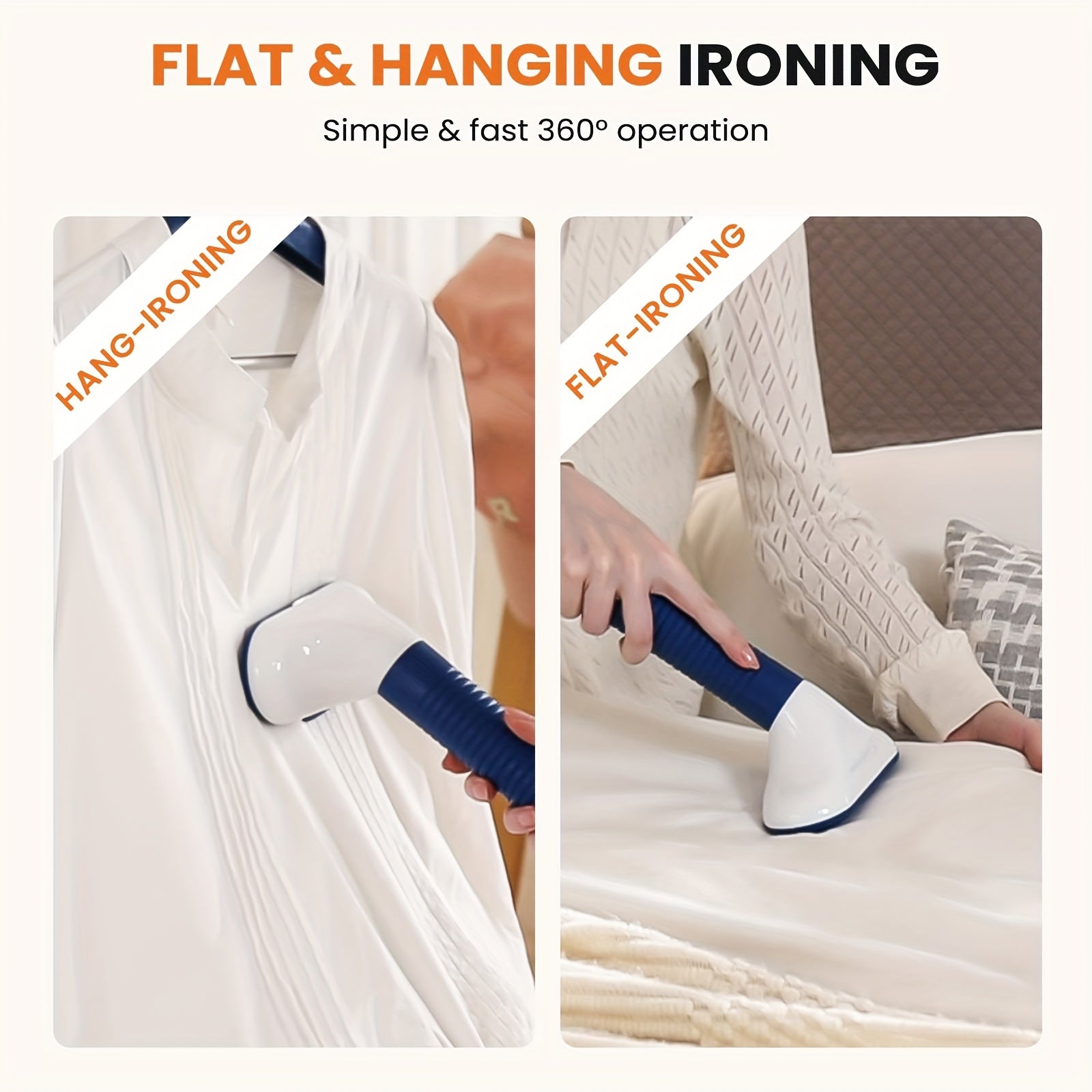 1500W Professional Garment Steamer with 1.8L Tank for All Fabrics