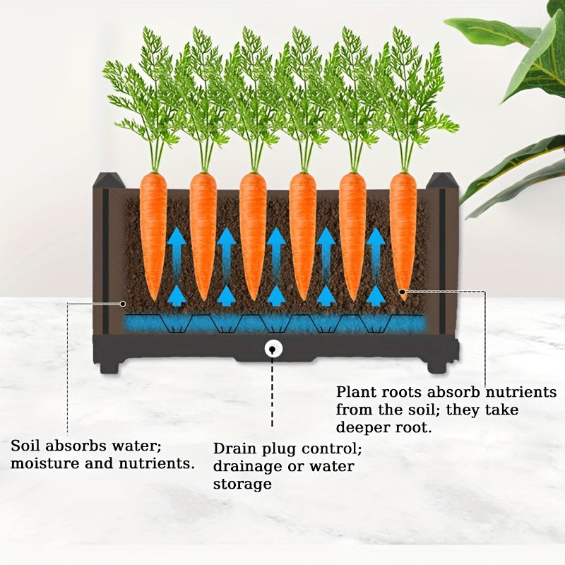 Raised Garden Bed Planter Box for Balcony Patio Vegetable Plants