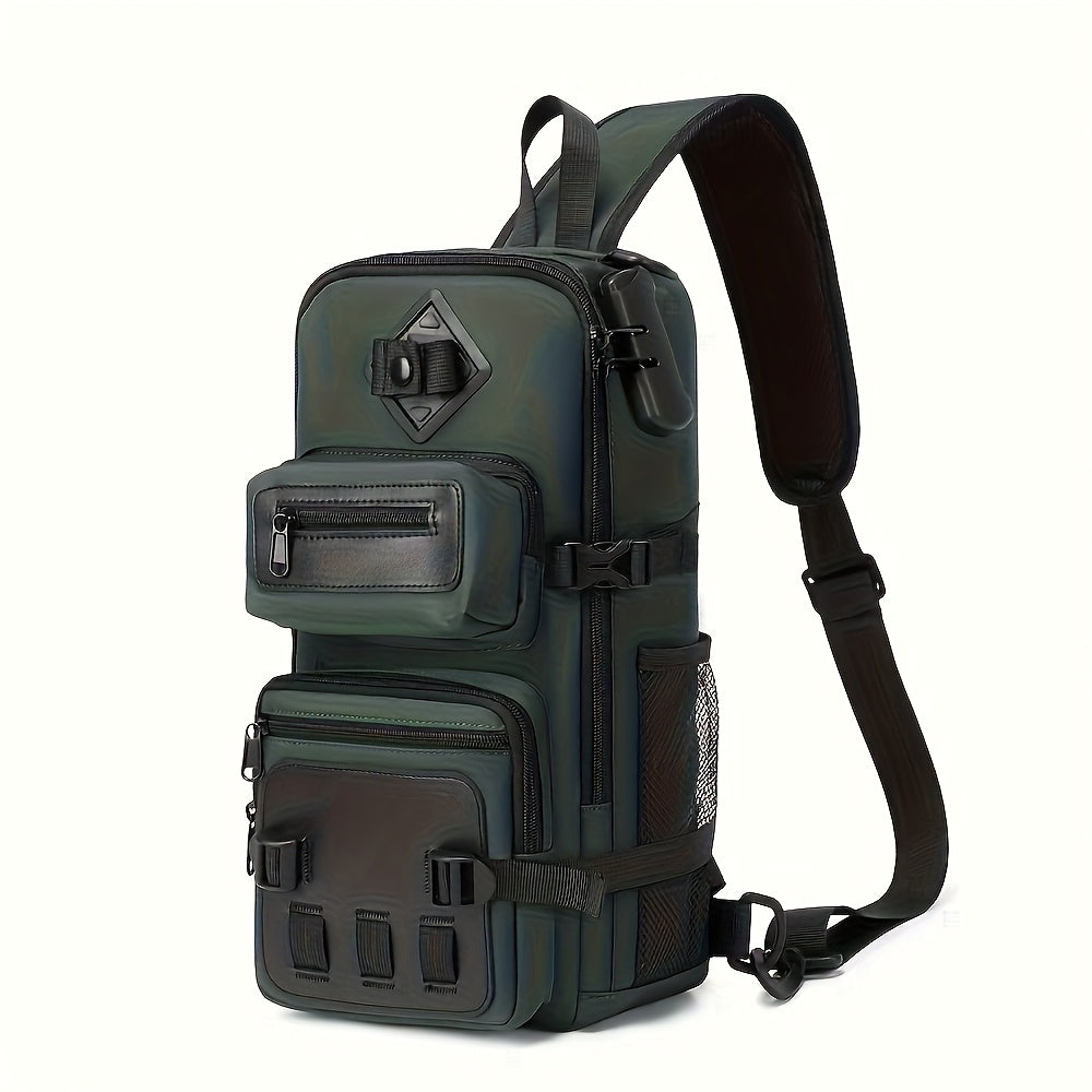 Anti-Theft Sling Bag Crossbody Chest Backpack with USB Waterproof