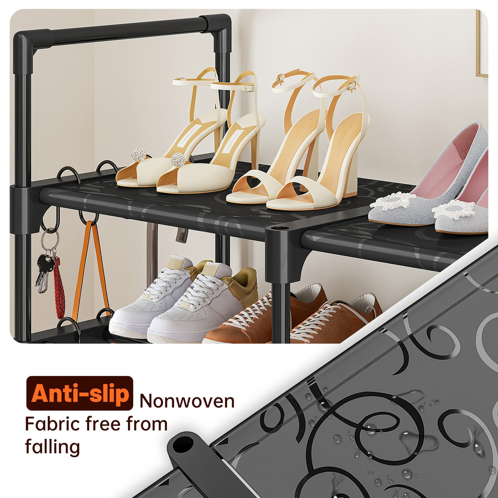 Stackable Shoe Rack and Bookshelf Freestanding Storage Organizer