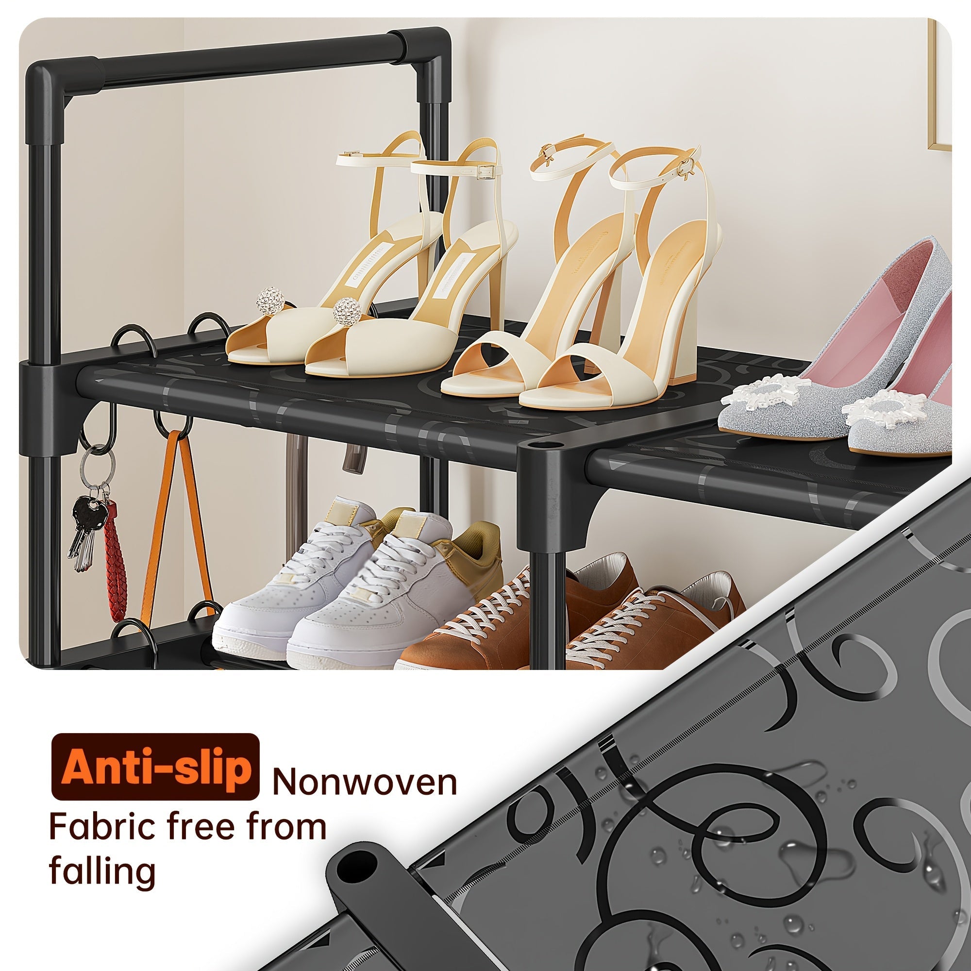 Stackable Shoe Rack and Bookshelf Freestanding Storage Organizer