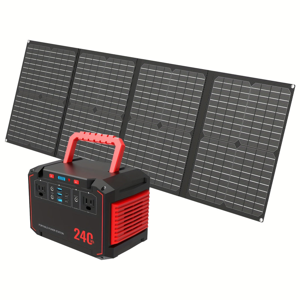 300W Portable Power Station with Solar Panel for Camping & Emergency