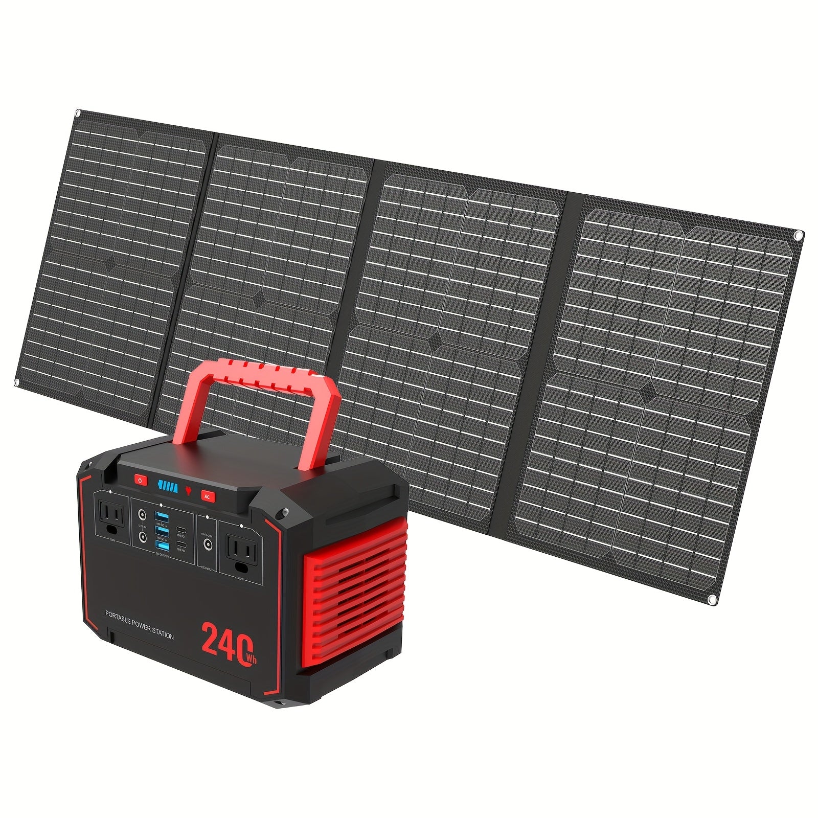 300W Portable Power Station with Solar Panel for Camping & Emergency
